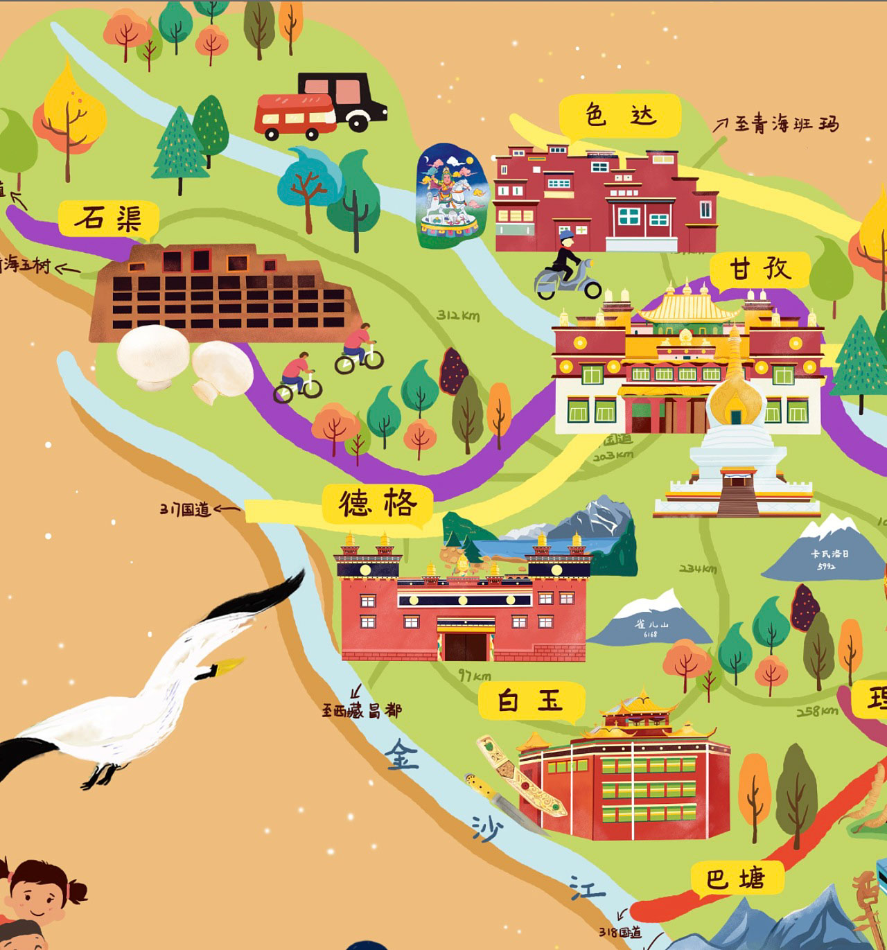 洮北手绘地图景区的文化宝库